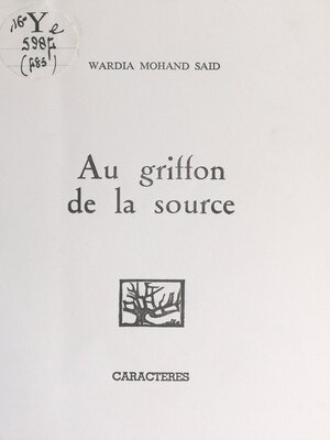 cover image of Au griffon de la source